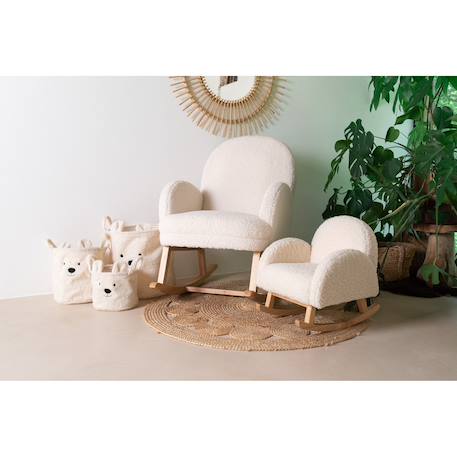 Set de 3 paniers de rangement teddy Blanc cassé+Neutre 5 - vertbaudet enfant 