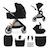 Poussette 3 en 1 Kinderkraft VESTO 2 système de voyage, siège auto mink pro 2, assise réversible, suspension 4 roues Beige+Gris+Noir 13 - vertbaudet enfant 