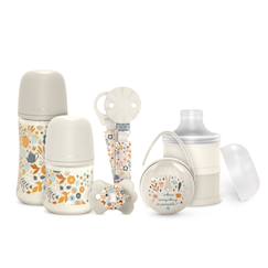 Puériculture-Kit naissance biberons, sucette et attache-tétine