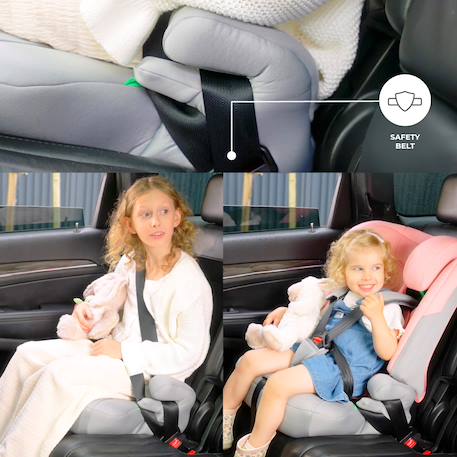 Siège auto Kinderkraft I-COMFY i-Size 76-150 cm protection latérale sps h-guard + organisateur voiture Gris+Noir+Rose 9 - vertbaudet enfant 