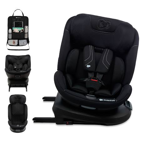 Siège auto Kinderkraft XPEDITION 3 i-Size 40-150 cm appui-tête h-guard+ + organisateur voiture Beige+Noir 7 - vertbaudet enfant 