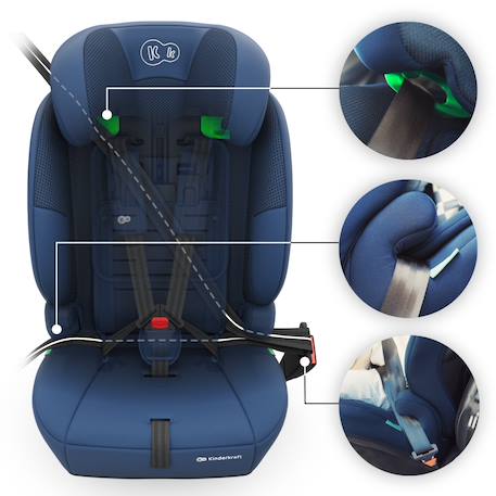 Siège auto enfant COMFORT UP 2 PLUS i-Size 76-150cm 3-en-1 air flow housse amovible ceinture 3 points sans isofix Beige+Blue+Gris+Noir+Vert 10 - vertbaudet enfant 