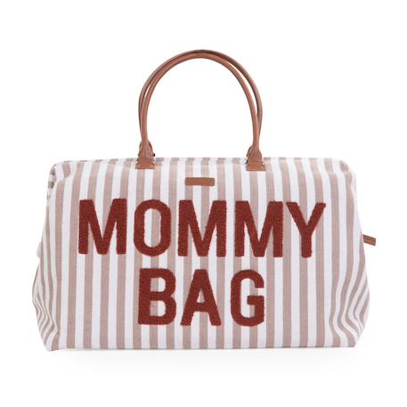 Sac à langer mommy bag Gris toile+Kaki+Marron doux+Rayures nude+Textile raphia 19 - vertbaudet enfant 