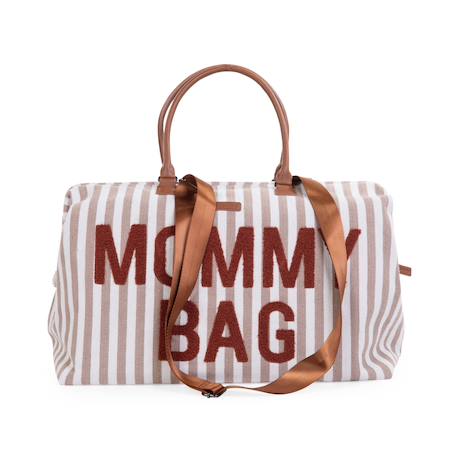 Sac à langer mommy bag Gris toile+Kaki+Marron doux+Rayures nude+Textile raphia 23 - vertbaudet enfant 