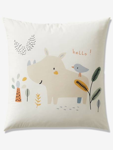 Parure housse de couette et taie d'oreiller JUNGLE PARADISE ivoire imprimé 2 - vertbaudet enfant 