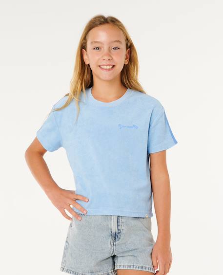 T-shirt sunshine squad terry fille Light blue 1 - vertbaudet enfant 