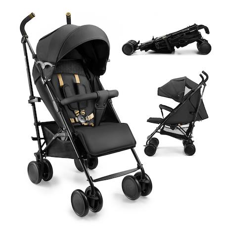 Poussette Kinderkraft SIESTA 2 pliage canne jusqu’à 22 kg, légère 7,9 kg, repose-pieds réglable, capote ventilée Gris+Noir 7 - vertbaudet enfant 