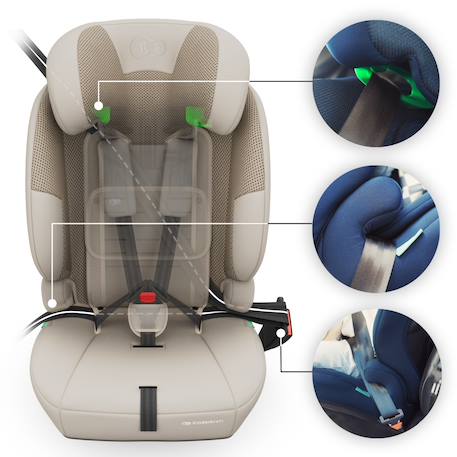 Siège auto enfant COMFORT UP 2 PLUS i-Size 76-150cm 3-en-1 air flow housse amovible ceinture 3 points sans isofix Beige+Blue+Gris+Noir+Vert 4 - vertbaudet enfant 