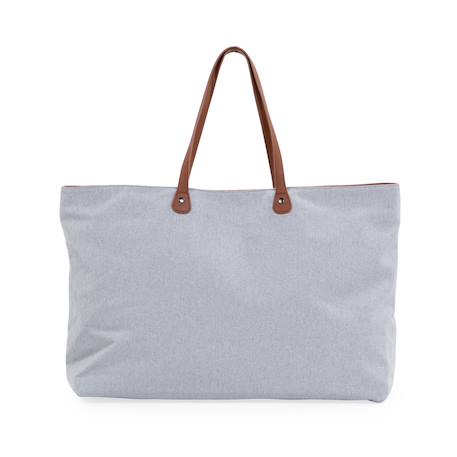 Sac à langer de voyage grande contenance design family bag Blanc imprimé+Gris toile 10 - vertbaudet enfant 