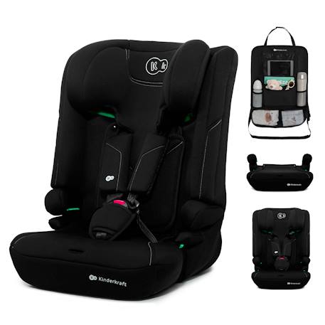 Siège auto Kinderkraft I-COMFY i-Size 76-150 cm protection latérale sps h-guard + organisateur voiture Gris+Noir+Rose 7 - vertbaudet enfant 