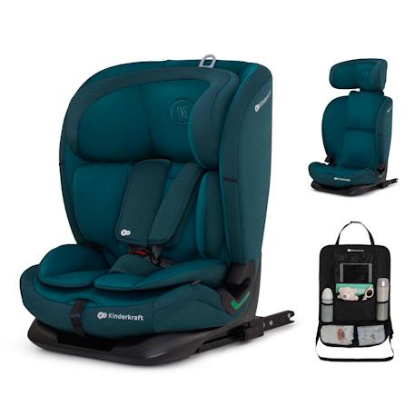 Siège auto Kinderkraft ONETO3 I-SIZE 76-150 cm dossier inclinable 5 positions + organisateur voiture Bordeaux+Gris+Noir+Vert 19 - vertbaudet enfant 