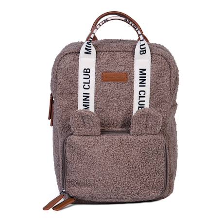 Sac à dos enfant mini club signature Blanc cassé+Marron doux 7 - vertbaudet enfant 