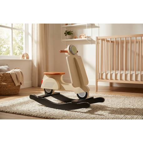 Trottinette cheval à bascule Beige crème 2 - vertbaudet enfant 