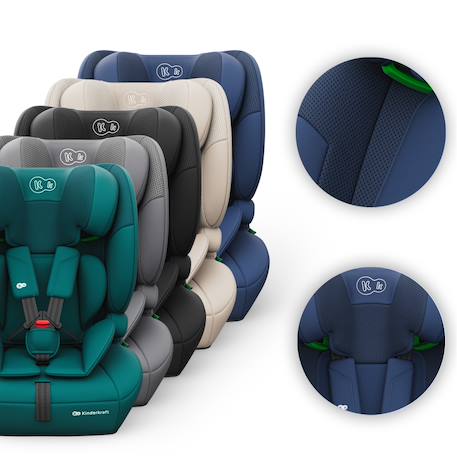 Siège auto Kinderkraft COMFORT UP 2 PLUS i-Size 76-150 cm harnais 5 points + organisateur voiture Beige+Bleu+Gris+Noir+Vert 12 - vertbaudet enfant 