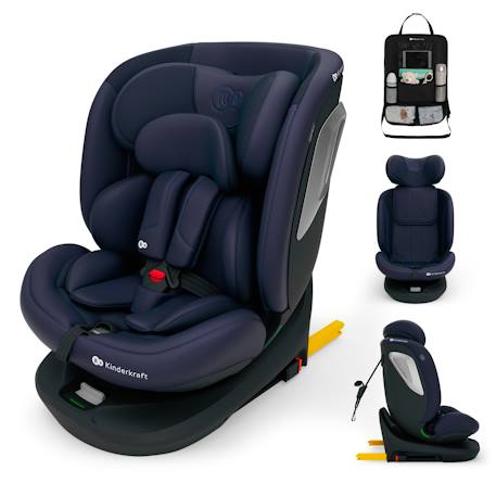 Siège auto Kinderkraft I-GROW 2 PLUS i-Size 40-150 cm évolutif 4 en 1 + organisateur voiture Bleu+Gris+Vert 1 - vertbaudet enfant 