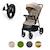 Poussette kinderkraft TRIG 3 TR avec plateau click & fold, assise allongée 91,5 cm, roues pivotantes 360°, capote déperlante Beige+Gris+Marron+Noir 6 - vertbaudet enfant 