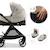 Poussette 2 en 1 Kinderkraft VESTO 2 memory buttons, nacelle ventilée 3 zones, pliage avec siège, éco?cuir, accessoires inclus Beige+Gris+Noir 4 - vertbaudet enfant 