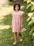 Robe fille imprimée fille manches à volants blanc imprimé+rose pâle+vert émeraude 5 - vertbaudet enfant 
