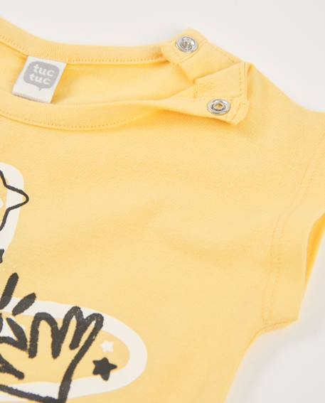 T-shirt en maille pour fille avec motif étoiles de mer Jaune 3 - vertbaudet enfant 
