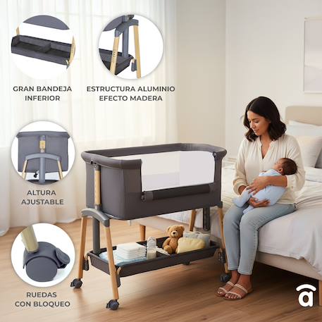 Mini berceau cododo intelligent Gris 6 - vertbaudet enfant 