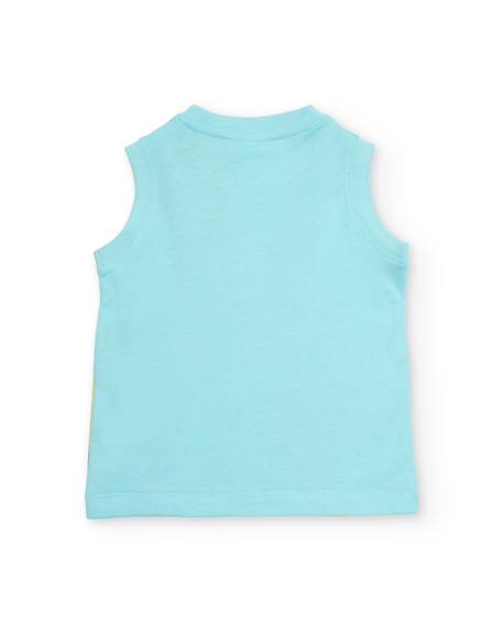 Débardeur pour garçon en maille avec fermeture à l’épaule Bleu 2 - vertbaudet enfant 
