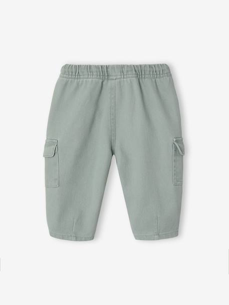 Pantalon ballon bébé garçon vert sauge 2 - vertbaudet enfant 