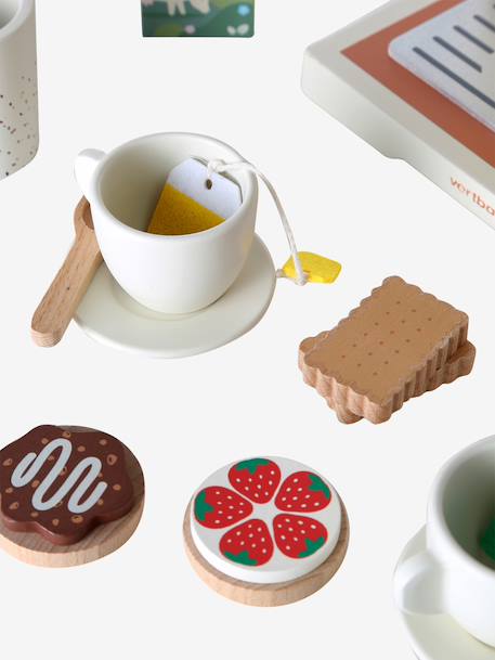 Grande cafetière avec accessoires en bois FSC® écru 7 - vertbaudet enfant 