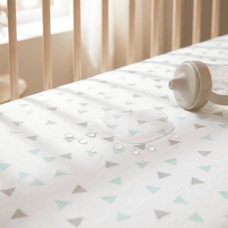 Pack matelas bamboo + drap magique imprimé - matelas déhoussable et drap-housse imperméable 2-en-1 Blanc 6 - vertbaudet enfant 