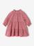 Robe bébé à volants en gaze de coton rose+taupe+vieux rose 1 - vertbaudet enfant 