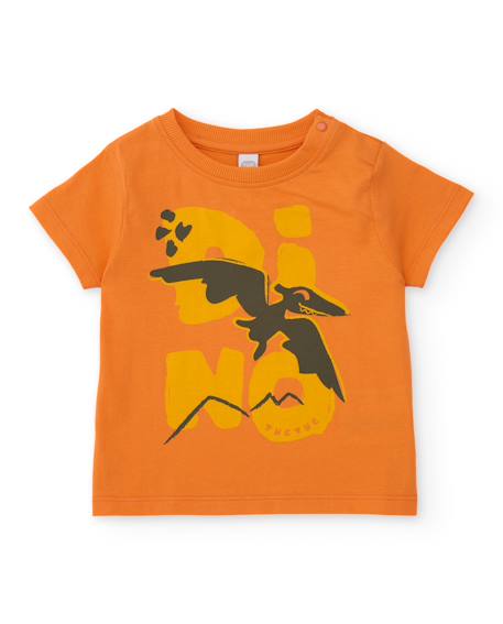 Garçon-T-shirt en maille pour garçon avec imprimé contrasté