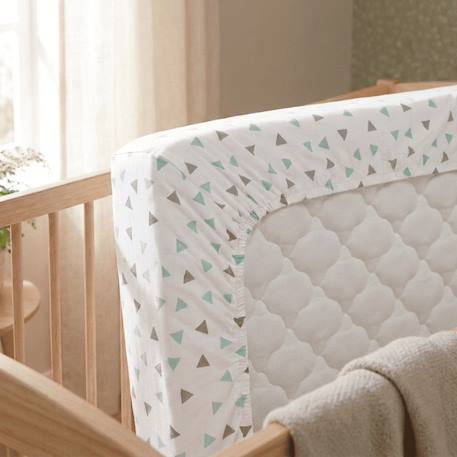 Pack matelas bamboo + drap magique imprimé - matelas déhoussable et drap-housse imperméable 2-en-1 Blanc 5 - vertbaudet enfant 