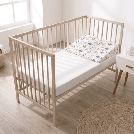 Pack matelas bébé 60x120 cm + plan incliné coton sweety - confort souple et position idéale Bleu+Rose 3 - vertbaudet enfant 