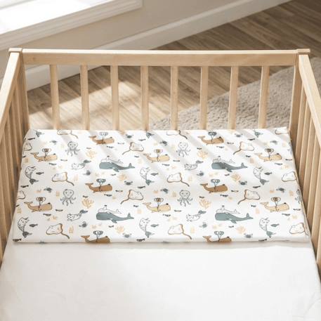 Pack matelas bébé 60x120 cm + plan incliné coton sweety - confort souple et position idéale Bleu+Rose 4 - vertbaudet enfant 