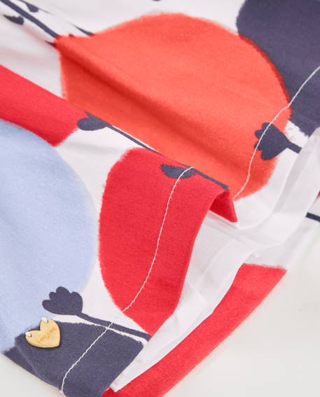 Jupe pour fille en toile avec taille élastique Blanc 4 - vertbaudet enfant 
