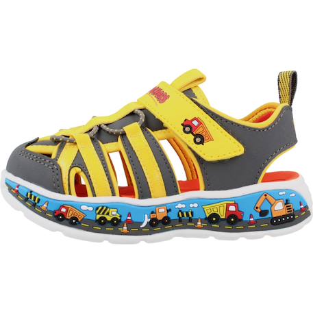 Sandales garçon modèle play scene splash Bleu ltbl+Jaune ccyl 8 - vertbaudet enfant 