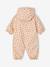 Combinaison de pluie imprimée à capuche bébé doublée polaire vanille+vieux rose 2 - vertbaudet enfant 