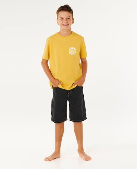 T-shirt à manches courtes pacific rinse circle enfant Dark navy+Ochre 10 - vertbaudet enfant 
