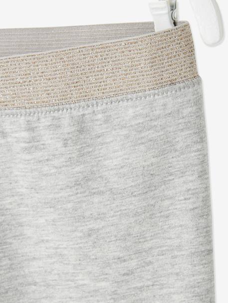 Legging Basics fille ceinture irisée gris clair chiné+marine grisé+mauve+noir+rose foncé 3 - vertbaudet enfant 