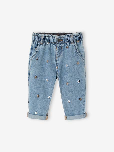 Jean mom bébé fille stone 2 - vertbaudet enfant 