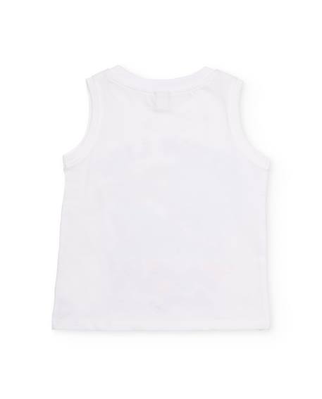 Débardeur pour garçon en maille Blanc 3 - vertbaudet enfant 