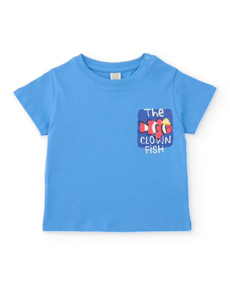 T-shirt en maille pour garçon avec motif poisson-clown Bleu 2 - vertbaudet enfant 