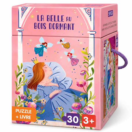 Puzzle et livre disney la belle au bois dormant Rose 1 - vertbaudet enfant 
