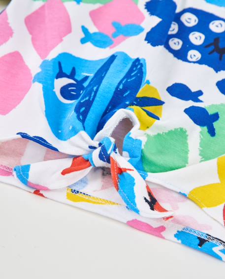 T-shirt en maille pour fille avec nœud sur le devant Multicolore 4 - vertbaudet enfant 