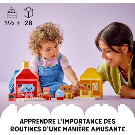 Lego duplo - mes rituels quotidiens - le repas et le coucher - 10414 Multicolore 1 - vertbaudet enfant 