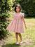 Robe fille imprimée fille manches à volants blanc imprimé+rose pâle+vert émeraude 6 - vertbaudet enfant 