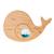Jouet sensoriel puzzle en bois baleine Bleu 1 - vertbaudet enfant 