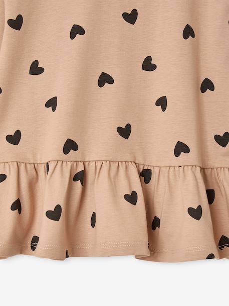Blouse manches longues fille bois de rose+taupe 8 - vertbaudet enfant 