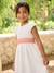 Robe fête patineuse nœud blanc+vert sauge 2 - vertbaudet enfant 