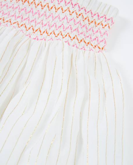 Jupe fille avec broderie décorative Blanc 3 - vertbaudet enfant 