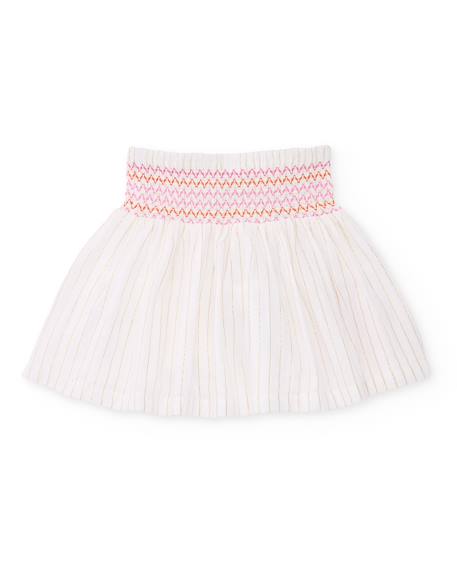 Jupe fille avec broderie décorative Blanc 2 - vertbaudet enfant 